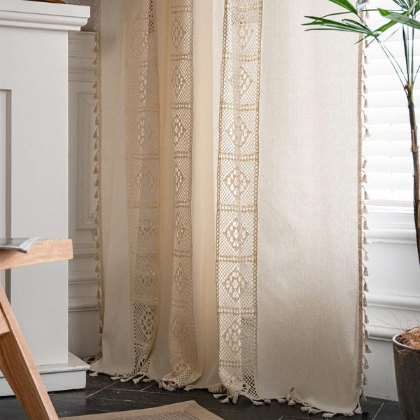 Boho Linen Curtain