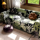 Vintage Rainforest Chenille Tassel Sofa Cover