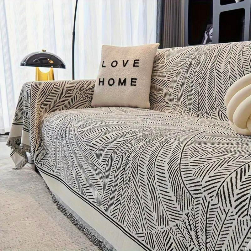 Leaf Pattern Luxury Sofa Cover