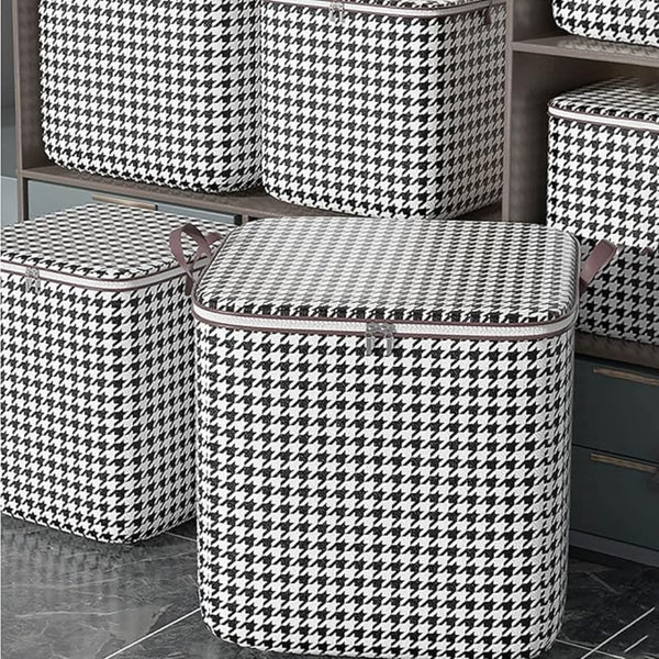 Houndstooth Collapsible Storage Box