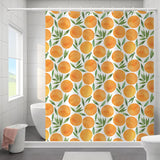 Sunny Oranges Bath Curtain