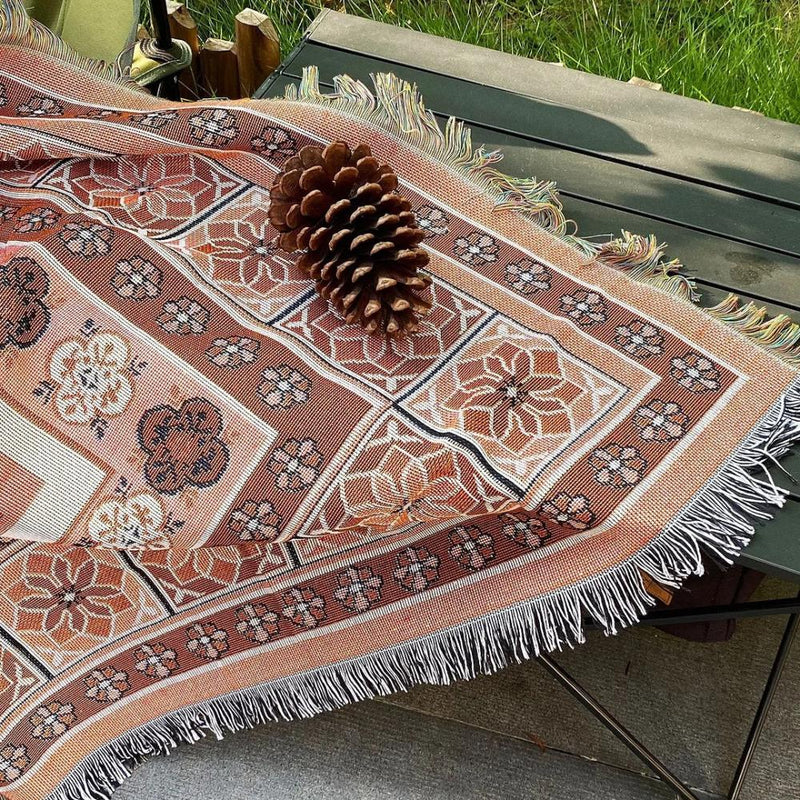 Desert Bloom Tapestry Picnic Blanket & Throw