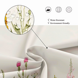 Pastoral Style Plants Waterproof Shower Curtain