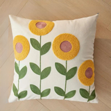 Elegant Plant Patterned Cushion Cover