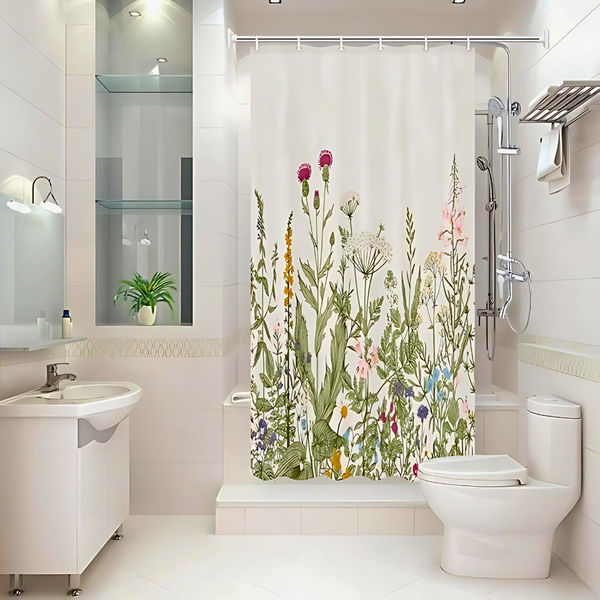 Style Plants Waterproof Shower Curtain