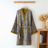 Pure Cotton Rustic Elegance Kimono Bathrobe