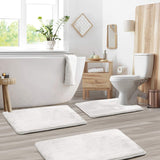 Luxurious Velvet Memory Foam Bath Mat - 3PCS Set